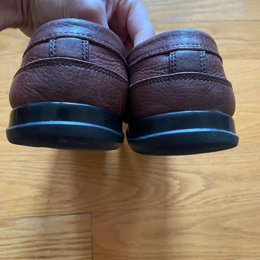 Allen Edmonds 10 D Miles Brown Leather Slip-Ons Loafers - Picture 7 of 9